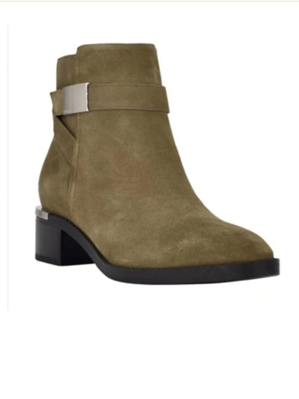 NWT CALVIN KLEIN Women's Dwayne Casual Block Heel Booties Shoes